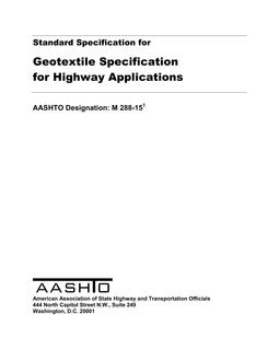 AASHTO M 288-15