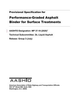 AASHTO MP 37