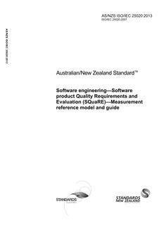 AS/NZS ISO/IEC 25020:2013