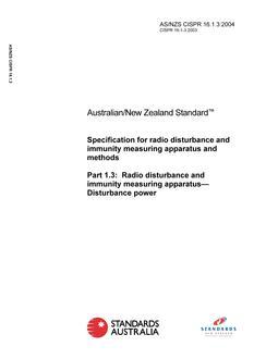 AS/NZS CISPR 16.1.3:2004