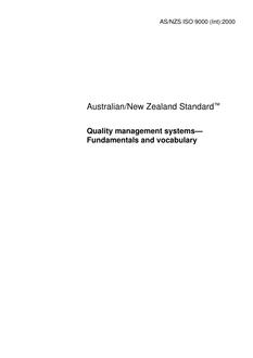 AS/NZS ISO 9000(INT):2000