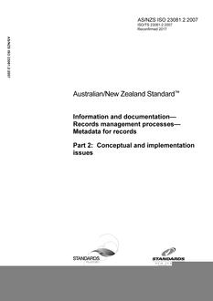 AS/NZS ISO 23081.2