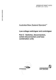 AS/NZS IEC 60947.3:2015