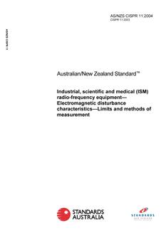 AS/NZS CISPR 11:2004