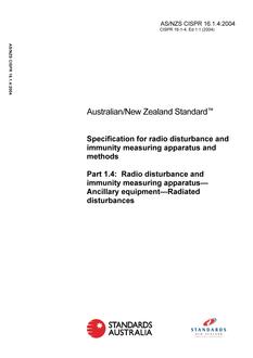 AS/NZS CISPR 16.1.4:2004 (2ND EDITION)