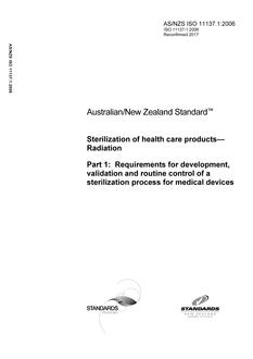 AS/NZS ISO 11137.1