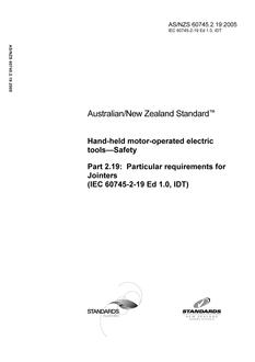 AS/NZS 60745.2.19:2005