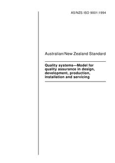 AS/NZS ISO 9001:1994