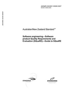 AS/NZS ISO/IEC 25000:2007