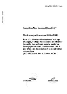 AS/NZS 61000.3.3:2006