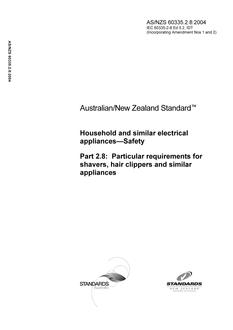 AS/NZS 60335.2.8:2004