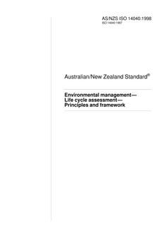 AS/NZS ISO 14040:1998