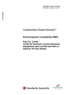 AS/NZS 61000.3.2:2003