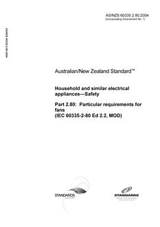 AS/NZS 60335.2.80:2004