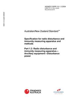 AS/NZS CISPR 16.1.3:2004 (2ND EDITION)