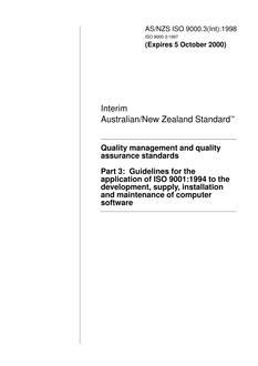 AS/NZS ISO 9000.3(INT):1998