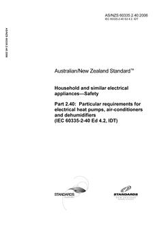 AS/NZS 60335.2.40:2006