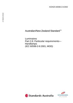 AS/NZS 60598.2.8:2002