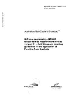 AS/NZS ISO/IEC 24570:2007