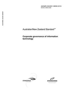 AS/NZS ISO/IEC 38500:2010