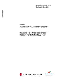 AS/NZS 62301(INT):2003