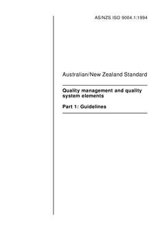 AS/NZS ISO 9004.1:1994