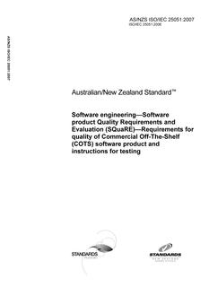 AS/NZS ISO/IEC 25051:2007