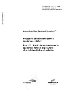 AS/NZS 60335.2.27:2004