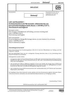 DIN 65545 – DRAFT